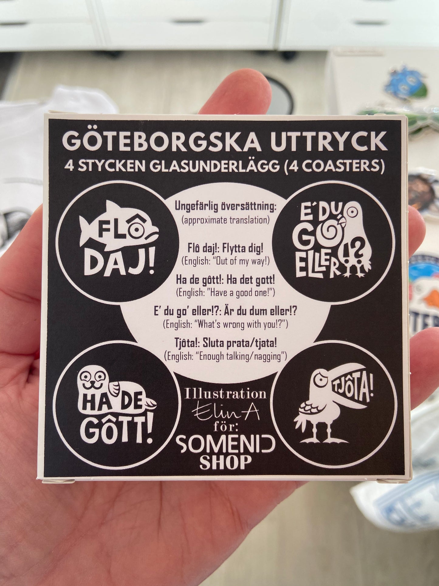 Glasunderlägg: Göteborgska 4-pack