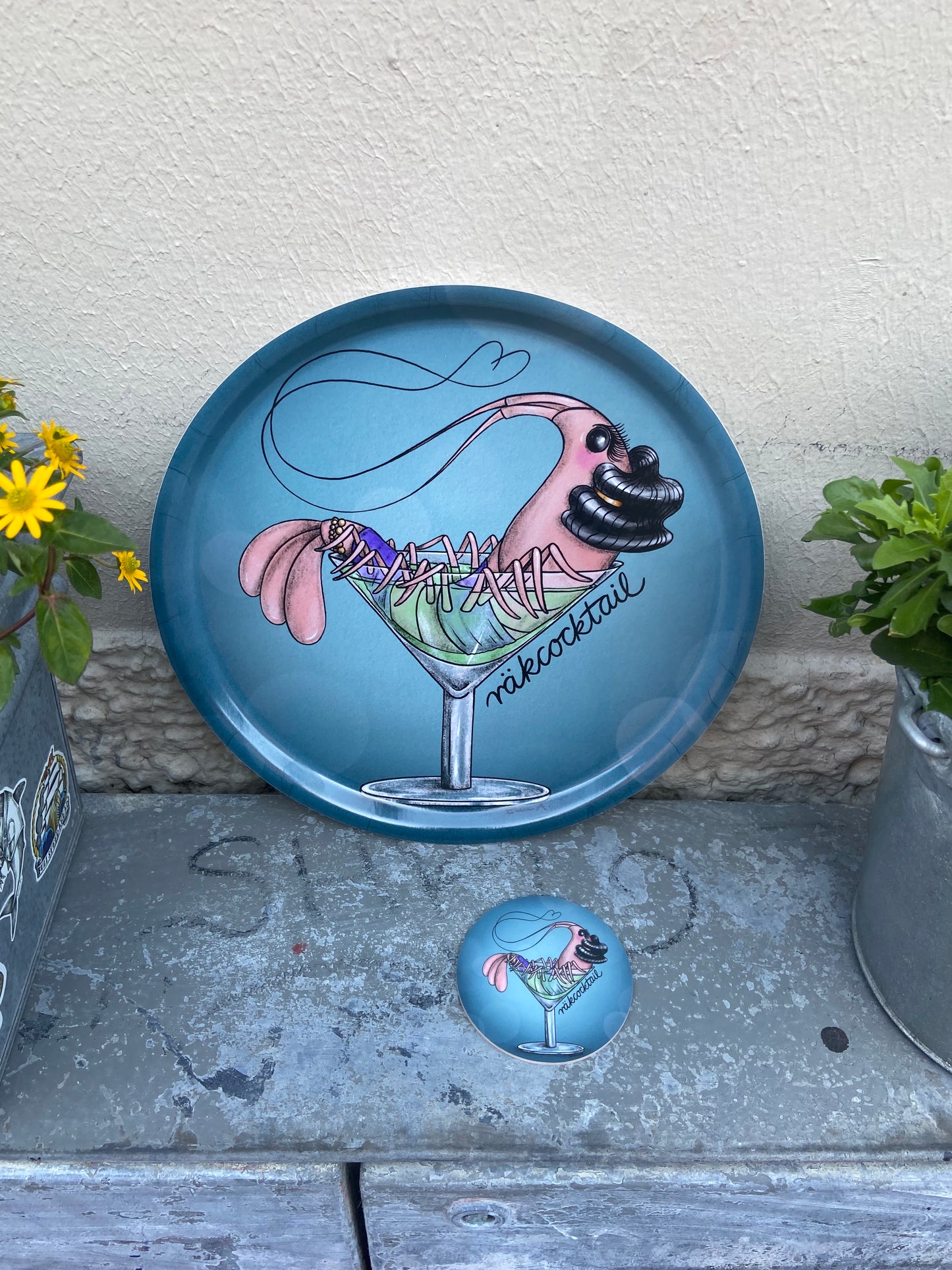 Glasunderlägg: Räkcocktail